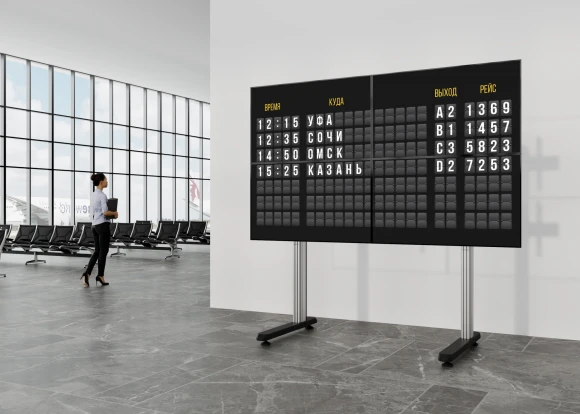 Стойка для телевизора Cactus CS-FS-TV4-PRO черный 45"-55" макс.50кг напольный мобильный