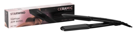 Выпрямитель Starwind SHC 7053 65Вт черный/черный макс.темп.:230С Выпрямитель Starwind SHC 7053 65Вт черный/черный макс.темп.:230С