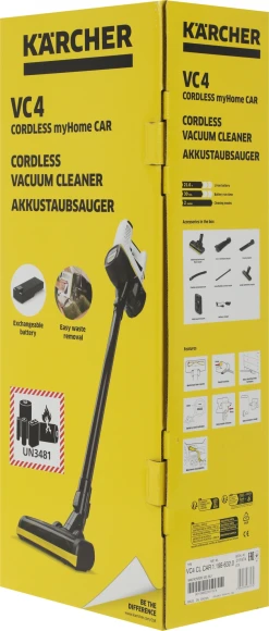 Пылесос ручной Karcher VC 4 Cordless myHome Car 140Вт белый/черный Пылесос ручной Karcher VC 4 Cordless myHome Car 140Вт белый/черный