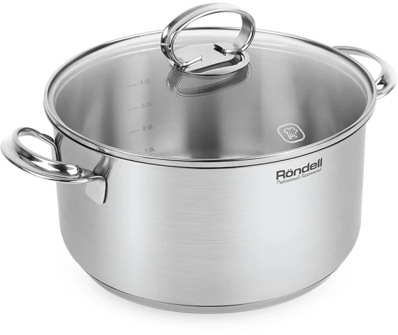Кастрюля Rondell Zart RDS-1227 5.1л. d=24см (с крышкой) стальной