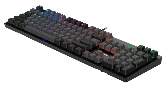 Клавиатура A4Tech B820R Dual Color механическая черный/серый USB for gamer LED (B820R GREY (BLUE SWITCH)) кабель 1.8м