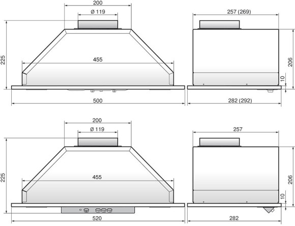Вытяжка встраиваемая Elikor Врезной блок 52Н-400-П3Д нержавеющая сталь управление: ползунковое (1 мотор) Вытяжка встраиваемая Elikor Врезной блок 52Н-400-П3Д нержавеющая сталь управление: ползунковое (1 мотор)