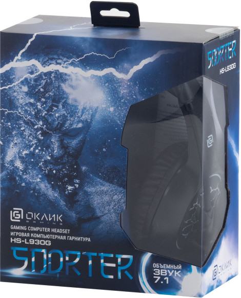 Наушники с микрофоном Оклик HS-L930G SNORTER черный 2.1м мониторные USB оголовье (1192375) Наушники с микрофоном Оклик HS-L930G SNORTER черный 2.1м мониторные USB оголовье (1192375)