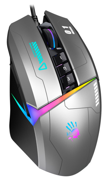 Мышь A4Tech Bloody W60 Max Gun серый/черный оптическая 10000dpi USB 10but