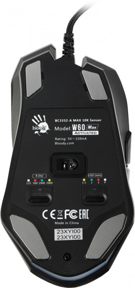 Мышь A4Tech Bloody W60 Max Gun серый/черный оптическая 10000dpi USB 10but