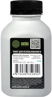 Тонер Cactus CS-TKYCU2M-LT-50 пурпурный флакон 50гр. для принтера Kyocera Color Universal TK-52xx/TK-54xx/TK-83xx/TK-85xx/TK-88xx