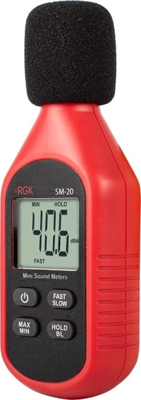 Измеритель уровня шума RGK SM-20 портативный красный/черный (776530)