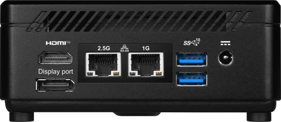 Неттоп MSI Cubi 5 1M-460BRU Core 7 150U (1.8) Graphics без ОС 2.5xGbitEth+1xGbitEth WiFi BT 65W черный (936-B0A821-460)