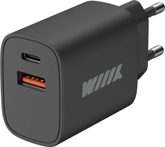 Сетевое зар./устр. Wiiix UNN-1-2-04-B 5W 2.4A USB Type-C универсальное черный
