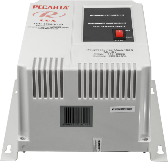 Стабилизатор напряжения Ресанта АСН-1500Н/1-Ц 1.5кВА однофазный серый (63/6/20) Стабилизатор напряжения Ресанта АСН-1500Н/1-Ц 1.5кВА однофазный серый (63/6/20)