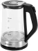 Чайник электрический Hyundai HYK-G3401 1.7л. 2200Вт черный/серебристый корпус: стекло/пластик