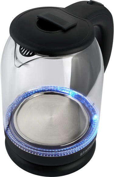 Чайник электрический Starwind SKG1779 1.8л. 1700Вт прозрачный/черный корпус: стекло