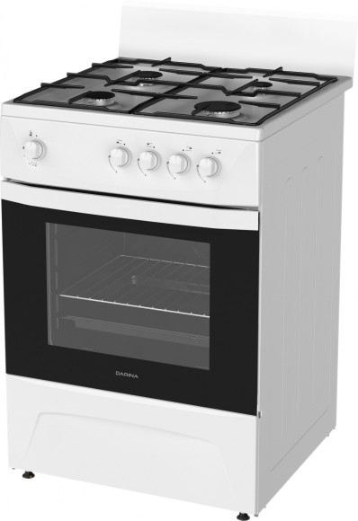 Плита Газовая Darina C 1001 W белый/черный (без крышки) реш.сталь Плита Газовая Darina C 1001 W белый/черный (без крышки) реш.сталь
