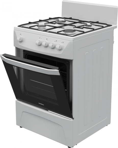 Плита Газовая Darina C 1001 W белый/черный (без крышки) реш.сталь Плита Газовая Darina C 1001 W белый/черный (без крышки) реш.сталь