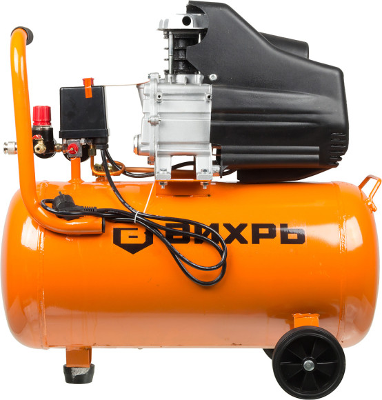 Компрессор поршневой Вихрь КМП-240/50 масляный 240л/мин 50л 1600Вт оранжевый/черный