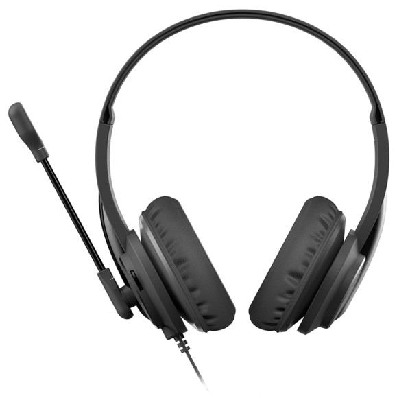 Наушники с микрофоном A4Tech HU-10 черный 2м накладные USB оголовье (HU-10/USB/BLACK) Наушники с микрофоном A4Tech HU-10 черный 2м накладные USB оголовье (HU-10/USB/BLACK)