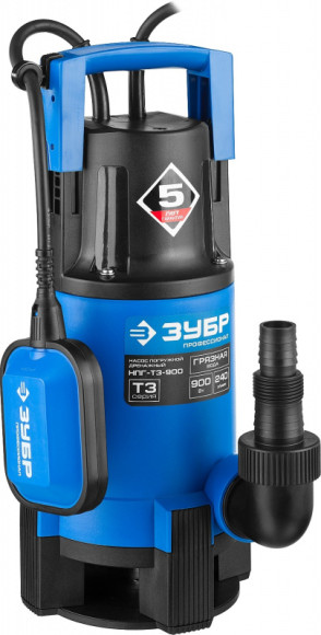Насос дренажный Зубр Профессионал НПГ-Т3-900 900Вт 14400л/час центробежный