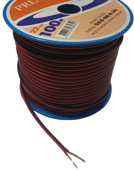 Кабель акустический Premier SCC-RB CCA 100м. черный/красный (25-002 100)