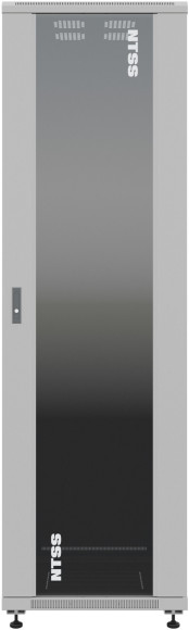 Шкаф серверный NTSS Премиум (NTSS-R42U6080GS) напольный 42U 600x800мм пер.дв.стекл металл 900кг серый 710мм 87.7кг 1987мм IP20 сталь