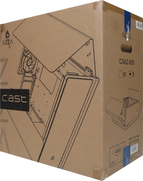 Корпус Azza Cast черный без БП ATX 3x120mm 2x140mm 2xUSB3.0 audio bott PSU Корпус Azza Cast черный без БП ATX 3x120mm 2x140mm 2xUSB3.0 audio bott PSU