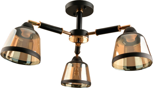 Люстра Hiper Lokko H199-5 потолоч. золотистый/черный