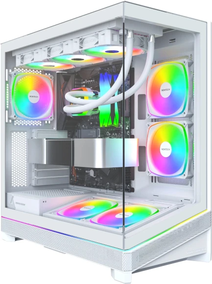 Корпус Montech Sky 3 белый без БП ATX 5x120mm 5x140mm 2xUSB3.0 audio bott PSU