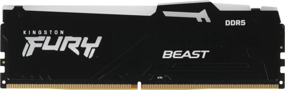 Память DDR5 2x32Gb 5600MHz Kingston KF556C40BBAK2-64 Fury Beast Black RGB RTL Gaming PC5-44800 CL40 DIMM 288-pin 1.25В dual rank с радиатором Ret