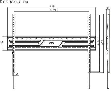 Кронштейн для телевизора Ultramounts UM824F черный 43"-100" макс.75кг настенный фиксированный Кронштейн для телевизора Ultramounts UM824F черный 43"-100" макс.75кг настенный фиксированный