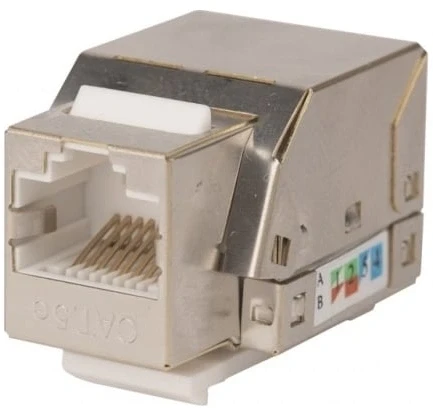 Модуль WRline WR-KJ-RJ45-C5E-SH-90 информ. KeystoneRJ45 1 кат.5E FTP черн.