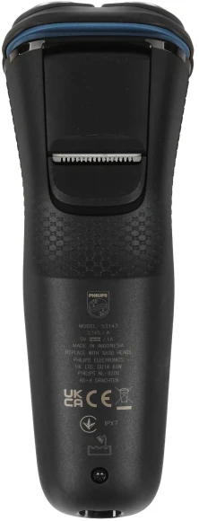 Бритва роторная Philips S3143/00 реж.эл.:3 питан.:аккум. черный/серебристый