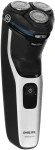 Бритва роторная Philips S3143/00 реж.эл.:3 питан.:аккум. черный/серебристый