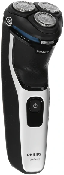 Бритва роторная Philips S3143/00 реж.эл.:3 питан.:аккум. черный/серебристый