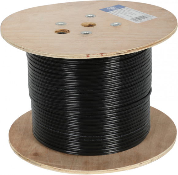 Кабель сетевой Ningbo UTP 4 пары cat.5E solid 0.5мм CCA molded 305м серый outdoor стальной трос