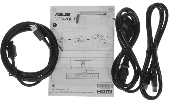 Монитор Asus 34" TUF Gaming VG34VQL1B темно-серый VA LED 1ms 21:9 HDMI M/M матовая HAS Piv 550cd 178гр/178гр 3440x1440 165Hz DP 2K USB 9.01кг Монитор Asus 34" TUF Gaming VG34VQL1B темно-серый VA LED 1ms 21:9 HDMI M/M матовая HAS Piv 550cd 178гр/178гр 3440x1440 165Hz DP 2K USB 9.01кг