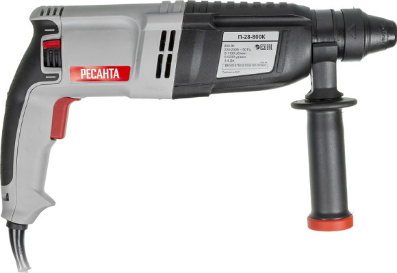 Перфоратор Ресанта П-28-800К патрон:SDS-plus уд.:3.4Дж 800Вт (кейс в комплекте) Перфоратор Ресанта П-28-800К патрон:SDS-plus уд.:3.4Дж 800Вт (кейс в комплекте)