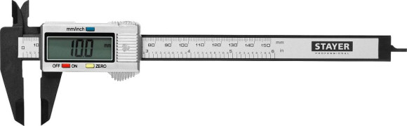 Штангенциркуль электронный Stayer 34411-150 серебристый/черный Штангенциркуль электронный Stayer 34411-150 серебристый/черный