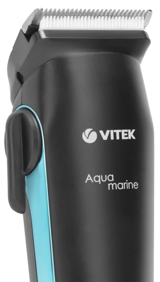 Машинка для стрижки Vitek Aquamarine VT-1353 разноцветный 4Вт (насадок в компл:6шт)