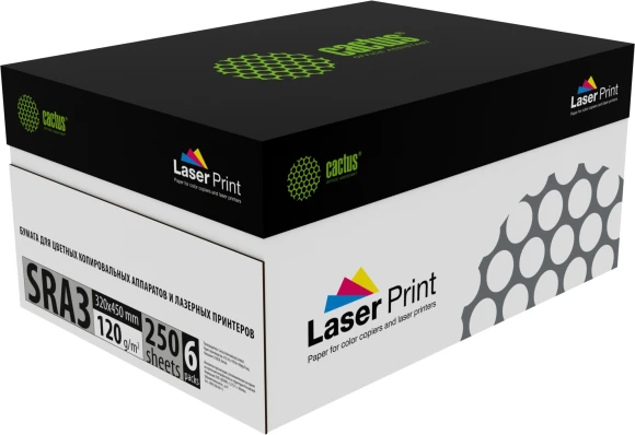 Бумага Cactus CS-LPSRA3120250 SRA3 марка A/120г/м2/250л./белый CIE170% для лазерной печати