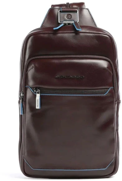 Рюкзак слинг мужской Piquadro Blue Square CA6589B2/MO красное дерево натур.кожа