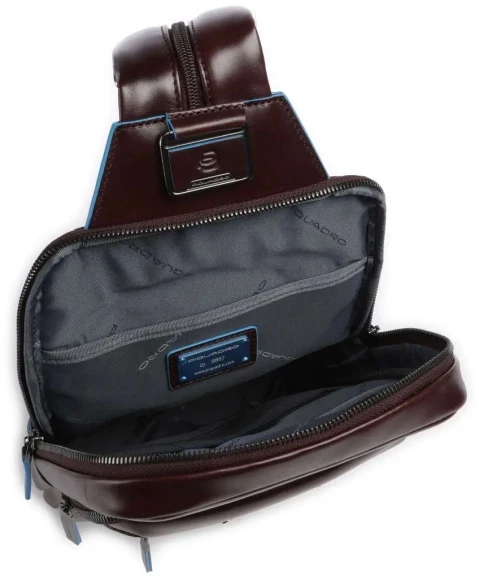 Рюкзак слинг мужской Piquadro Blue Square CA6589B2/MO красное дерево натур.кожа