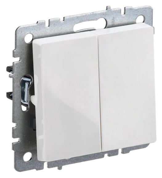 Выключатель IEK Brite ВС10-2-1-БрБ скрыт. 2кл. с подсветкой IP20 белый (упак.:1шт) (BR-V20-1-10-K01)