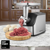 Мясорубка Kitfort КТ-2103 1800Вт серебристый/черный Мясорубка Kitfort КТ-2103 1800Вт серебристый/черный