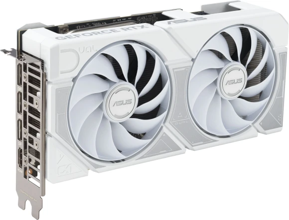 Видеокарта Asus PCI-E 5.0 DUAL-RTX5060TI-O16G-WHITE NVIDIA GeForce RTX 5060TI 16Gb 128bit GDDR7 2602/28000 HDMIx1 DPx3 HDCP Ret