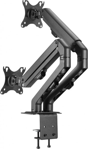 Кронштейн для мониторов Ultramounts UM729 черный 17"-27" макс.7кг крепление к столешнице поворот и наклон