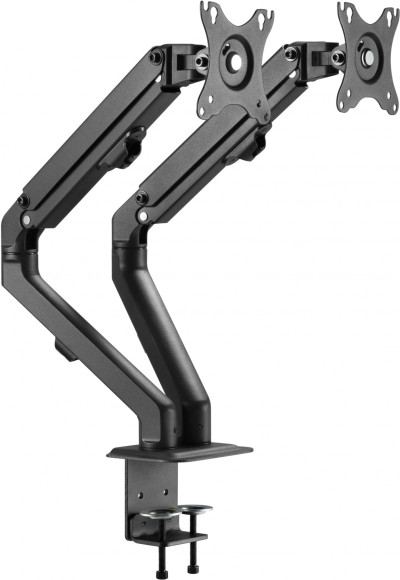 Кронштейн для мониторов Ultramounts UM729 черный 17"-27" макс.7кг крепление к столешнице поворот и наклон