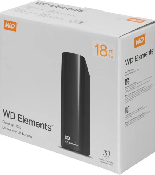 Жесткий диск WD USB3.0 18TB WDBWLG0180HBK-EESN Elements Desktop 3.5" черный