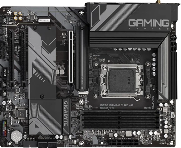 Материнская плата Gigabyte B650 GAMING X AX V2 Socket AM5 AMD B650 ATX AC`97 8ch(7.1) 2.5Gg RAID+HDMI+DP Материнская плата Gigabyte B650 GAMING X AX V2 Socket AM5 AMD B650 ATX AC`97 8ch(7.1) 2.5Gg RAID+HDMI+DP
