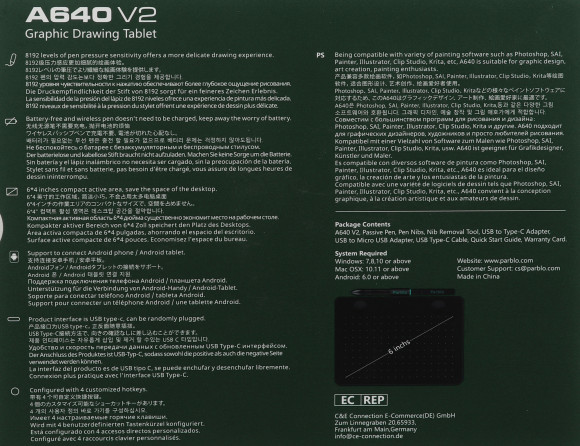 Графический планшет Parblo A640 V2 USB Type-C черный Графический планшет Parblo A640 V2 USB Type-C черный