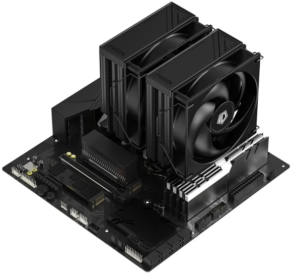 Устройство охлаждения(кулер) ID-Cooling Frozn A620 Pro Xe нет подсветки Soc-AM5/AM4/1200/1700/1851 черный 4-pin 27.2dB Al+Cu Ret (FROZN A620 PRO XE BLACK) Устройство охлаждения(кулер) ID-Cooling Frozn A620 Pro Xe нет подсветки Soc-AM5/AM4/1200/1700/1851 черный 4-pin 27.2dB Al+Cu Ret (FROZN A620 PRO XE BLACK)