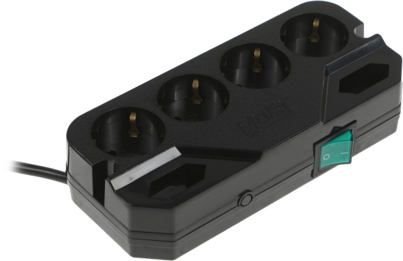 Сетевой фильтр Most CRG 5м (6 розеток) черный (блистер)